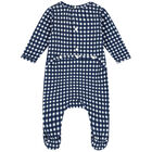 Baby Girls White & Navy Blue Logo Babygrows ( 2-Pack ), 1, hi-res